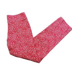 Margaret M Small Slimming Pants Pull On Red White Rayon Blend
